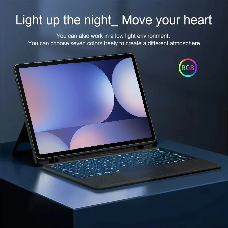 Detachable Case With Keyboard For Samsung Galaxy Tab S11 Ultra 14.6",Backligt Keyboard Cover For Samsung Tab 10.9‘’/11''/12.4''