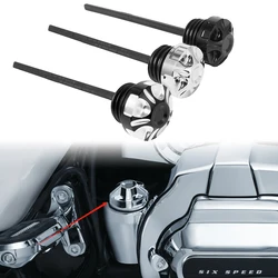 Black/Chrome Motorcycle Engine Precision Oil Dipstick Plug For Harley Touring Electra Street Glide Road King Trikes 2014-2021