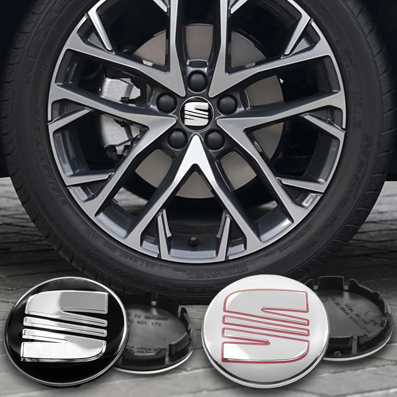 4Pcs 55mm Car Wheel Center Hup Caps Rim Cover Emblem Badge For Seat FR Cupra Leon 2 mk2 5f Ibiza Ateca Auto Styling Accessories