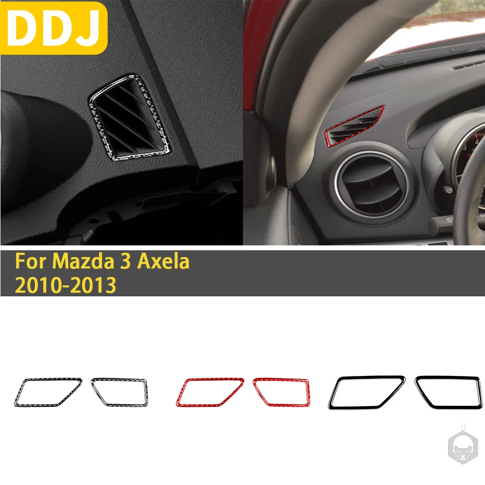 

For Mazda 3 Axela 2010 2011 2012 2013 Accessories Carbon Fiber Car Interior Dashboard Air Vent Frame Trim Sticker Decoration