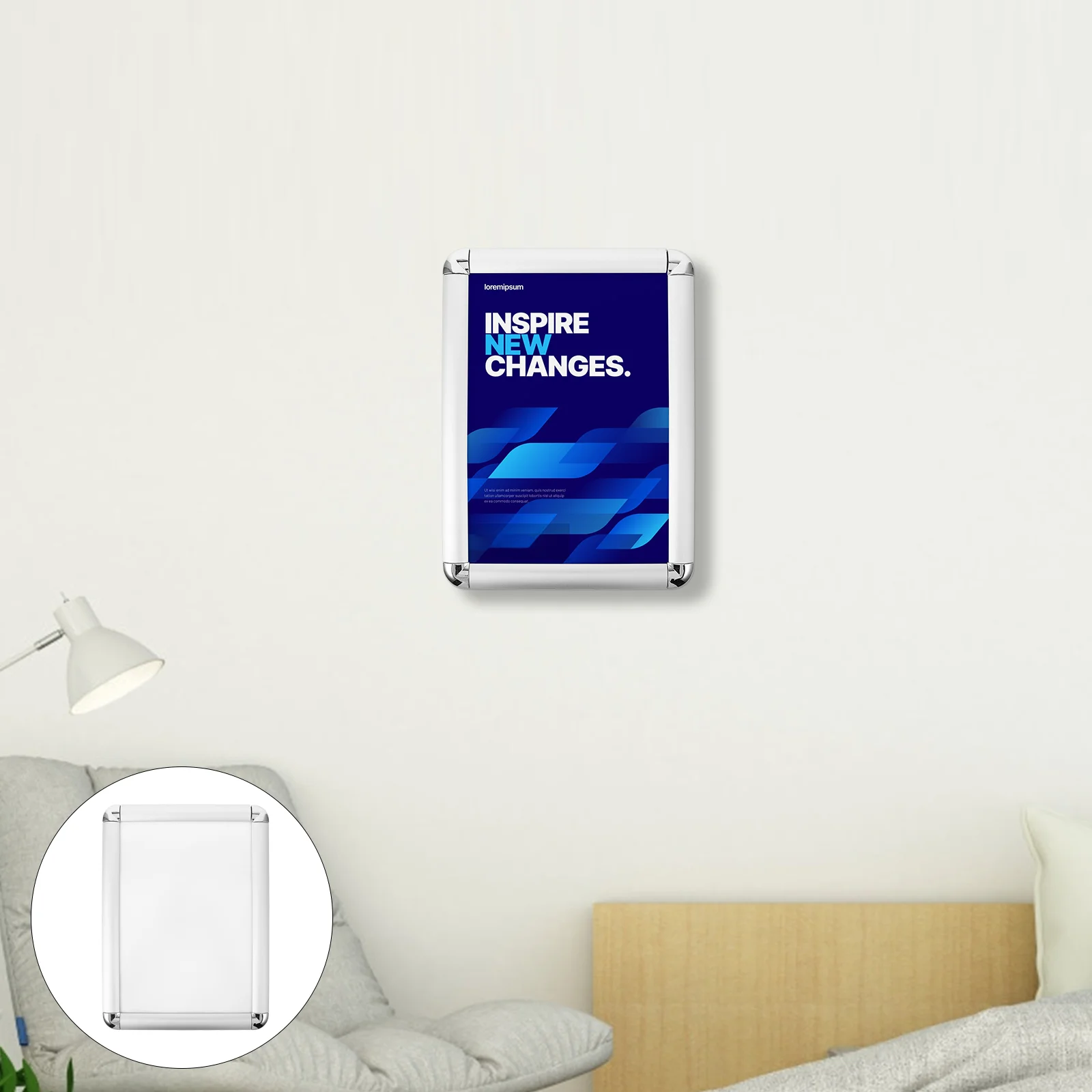 

Picture Frame Photoframe Poster DIY Display Picturer Silver A4 Tabletop Frames Child