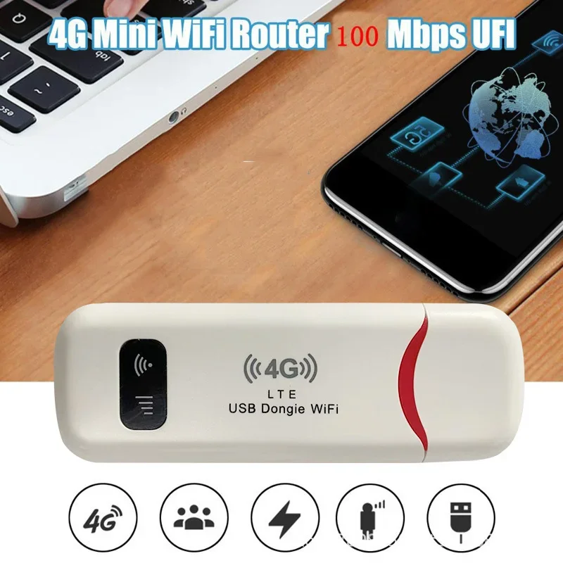 4G Usb Wifi Router Sim Kaart Pocket Draadloze Router Modem Stick Usb Dongle Mobiele Breedband 150Mbps Hotspot Wifi Dongle