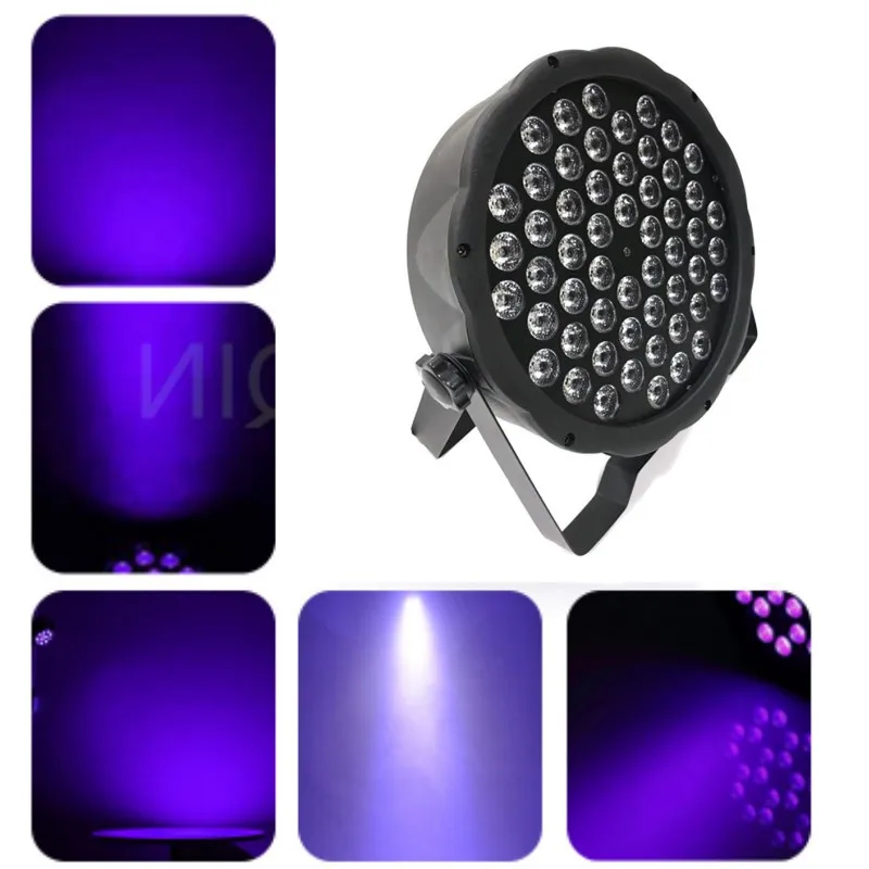 

Led Flat Par Light 54x3W UV Sound Activated Dj Light Dmx Uplight For Disco Party Led Dance Floor