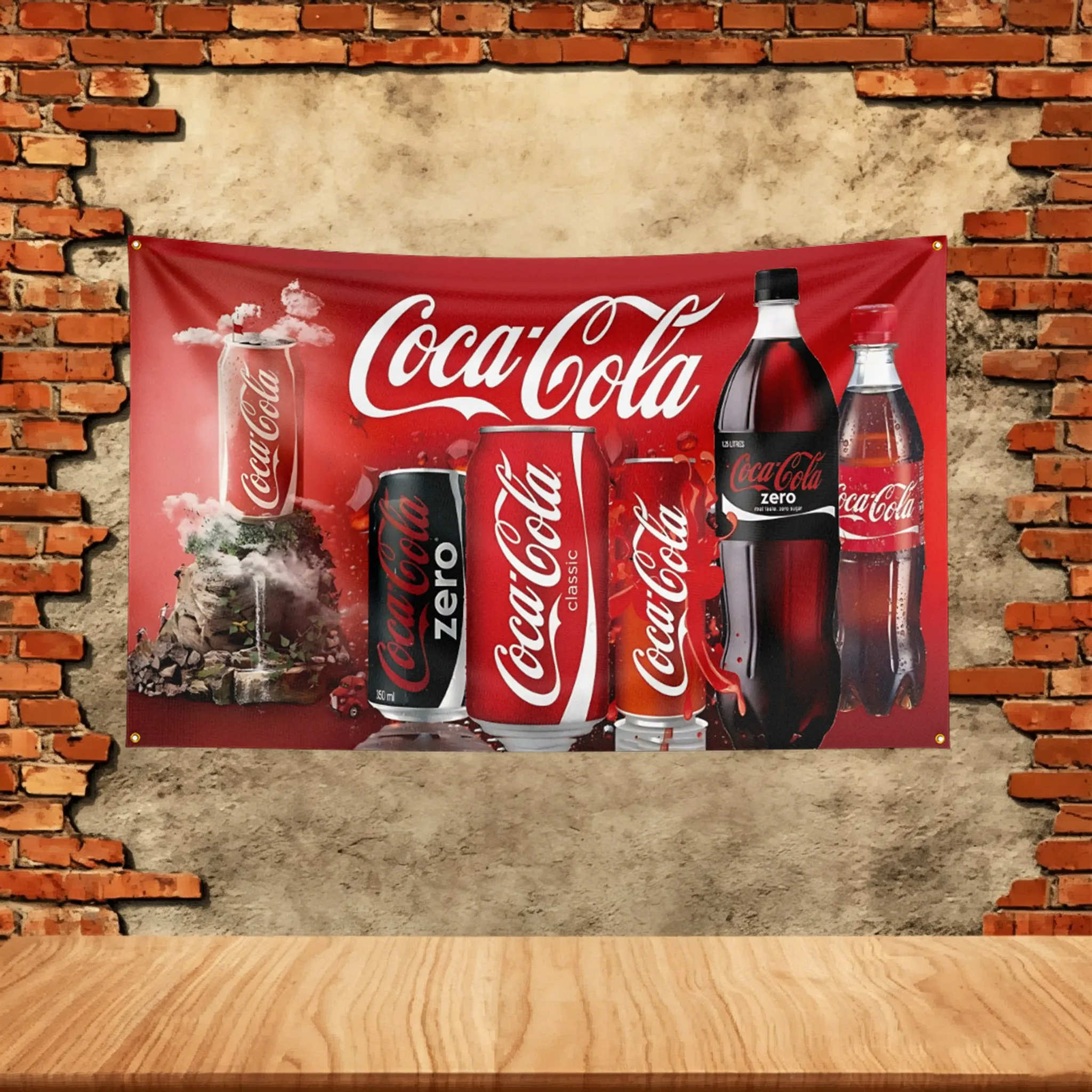 Vintage Flag  for Coke Cola Fans Banner HD Print Background Garage Bedroom Living Room Dorm Wall Decor Tapestry