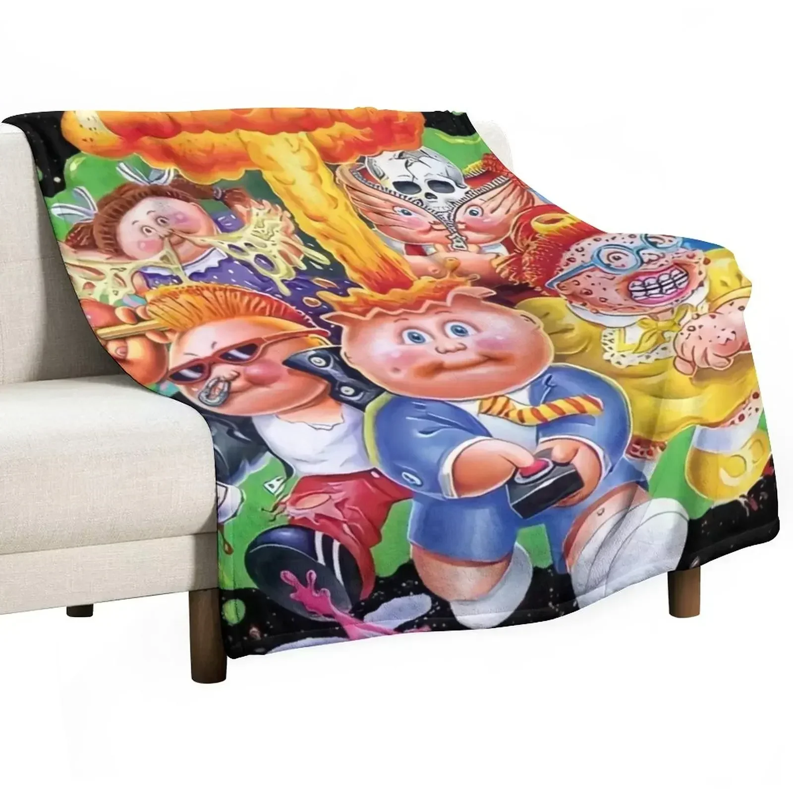 

Garbage pail kids Throw Blanket Kid'S Thermals For Travel Blankets