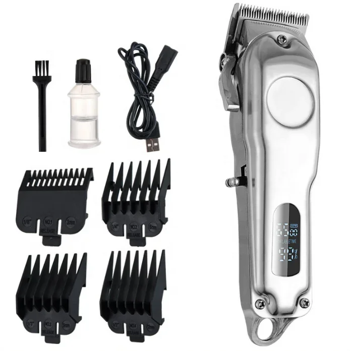 Quiet Pet Hair Trimmer Professional Care Set USB Rechargeable Pet Hair Shaver, Electric Dog Hair Trimmer with LCD Display