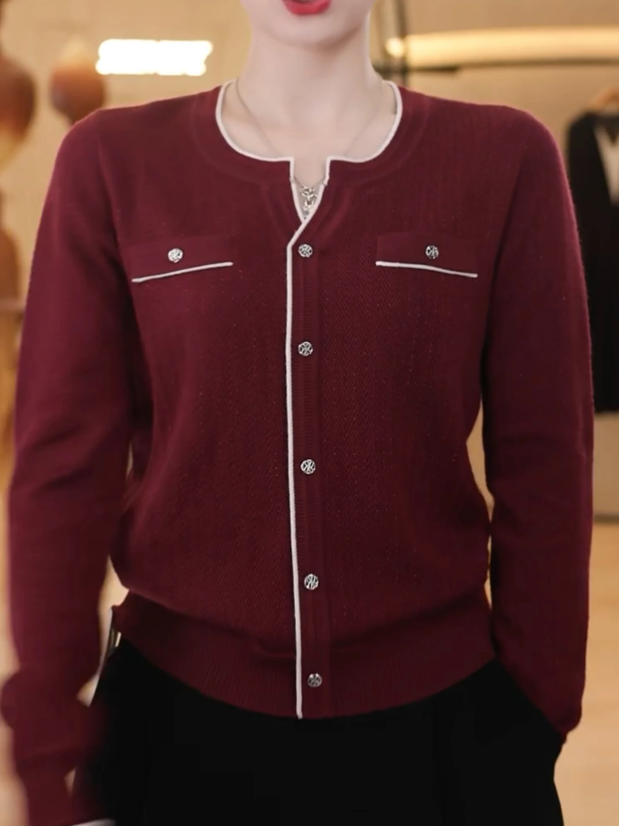 

Женский вязаный свитер с круглым вырезом, красный, осенний, новый, больших размеров, удобный, в корейском стиле, теплый, с длинными рукавами