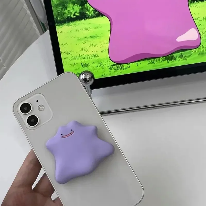 Pokemon Ditto supporto per anello per dito supporto per IPhone Xiaomi supporto per telefono cellulare Grip Cartoon Tok staffa per presa pieghevole