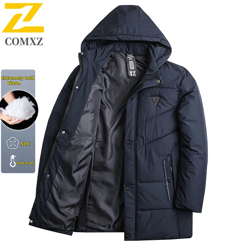 

2025 New Winter Parkas Male Detachable cap Thick Warm Padded Jacket Men Loose Hooded Fashion Clothing Men's Cotton Padding Coat