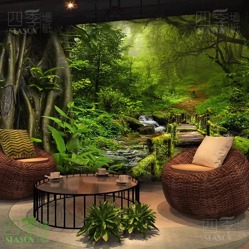 3D Printing of Natural Scenery, Forest, Room Background, Decorative Fabric, Bedside Arrangement, Hanging Fabric, Tapestry