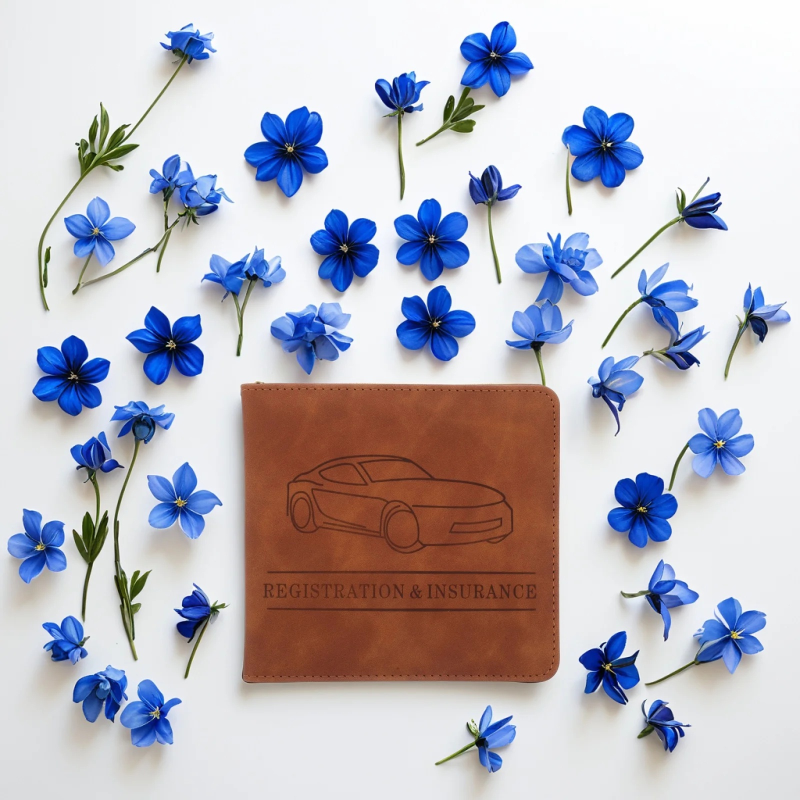 

Folder 1 Pc Blue PU Car Insurance Holder Large Capacity Driver License Organizer Wallet Storage Solution Credit