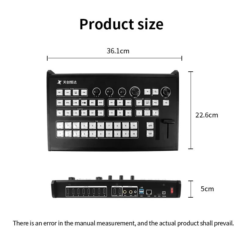 8-channel HD MI Video Mixer, Multi-channel Live Video Switching, Recording And Streaming Encoder