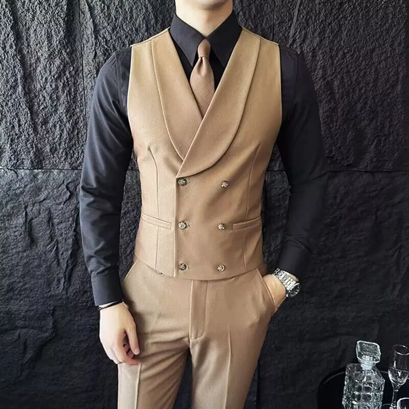 

3-A101 High-end stylish suit for men Korean style slim fit formal suit for groom g casual two-button suit jacket for men