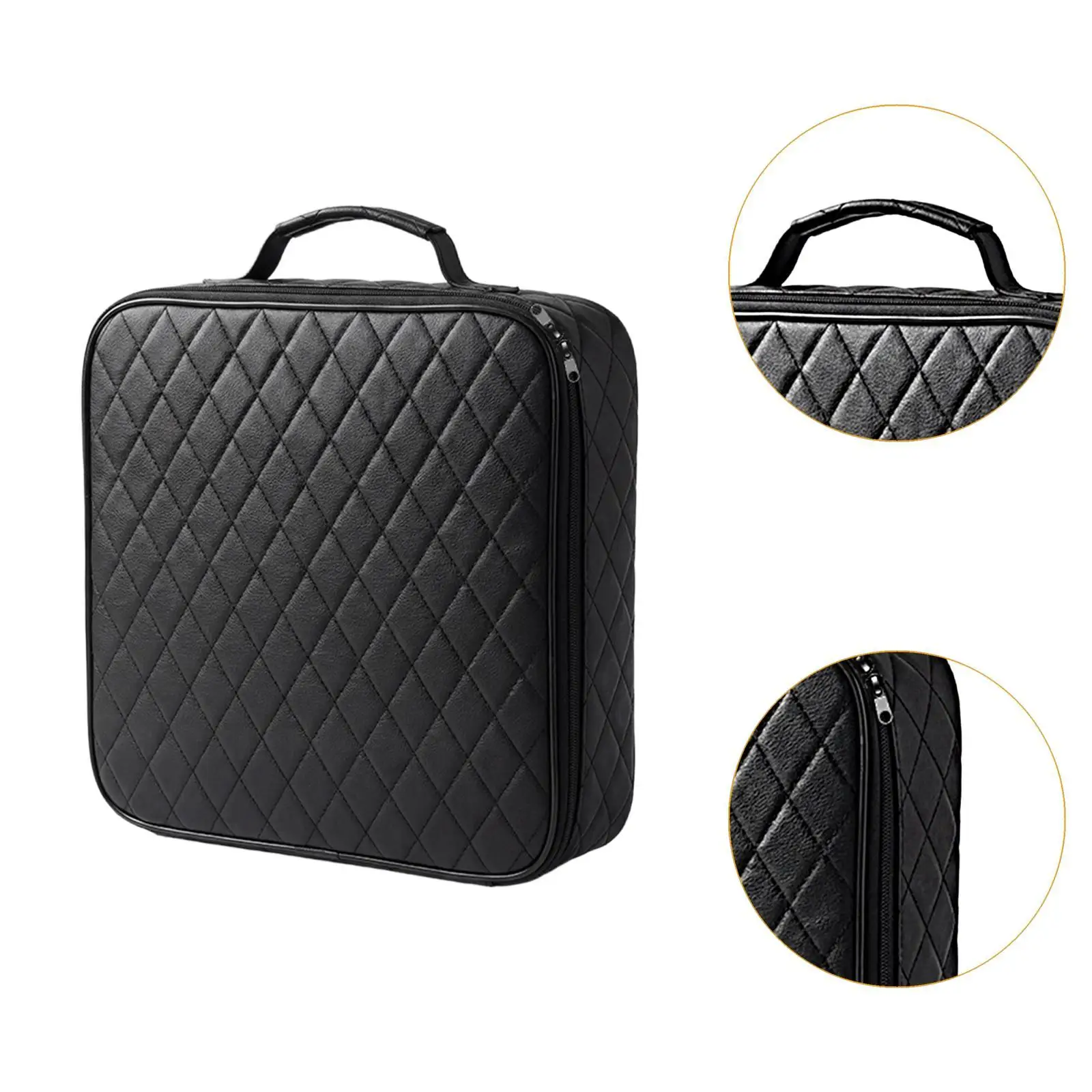 

PU Leather EV Charger Cable Storage Bag Waterproof Organizer Car Charging Cable Carrying Case Double Zipper for Road Trips