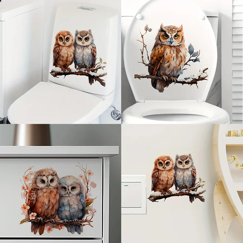 

Owl on a Branch Stickers, Bedroom Entryway Living Room Porch Home Decoration Wall Stickers, Removable Stickers