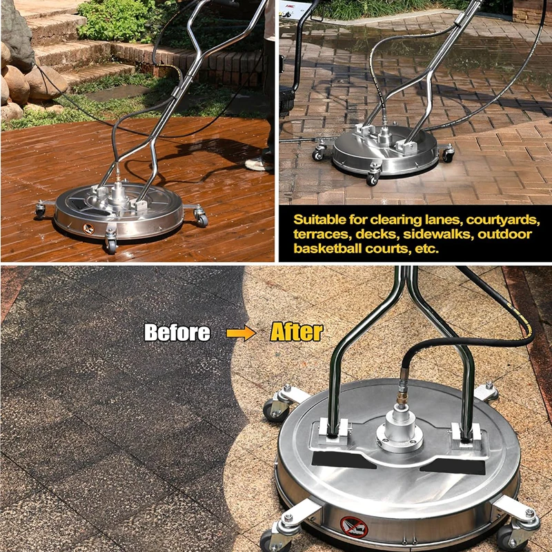 

HotIndustrial 22 Inch Big Rotary Whirlaway Pool Flat High Pressure Washer Water Surface Cleaner 4000psi for Cleaning Driveways