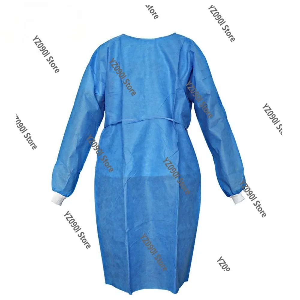 10 Pieces Medical Surgical Gown Disposable Reinforced Design With SMS Mesh Cuff Individual Wrapped