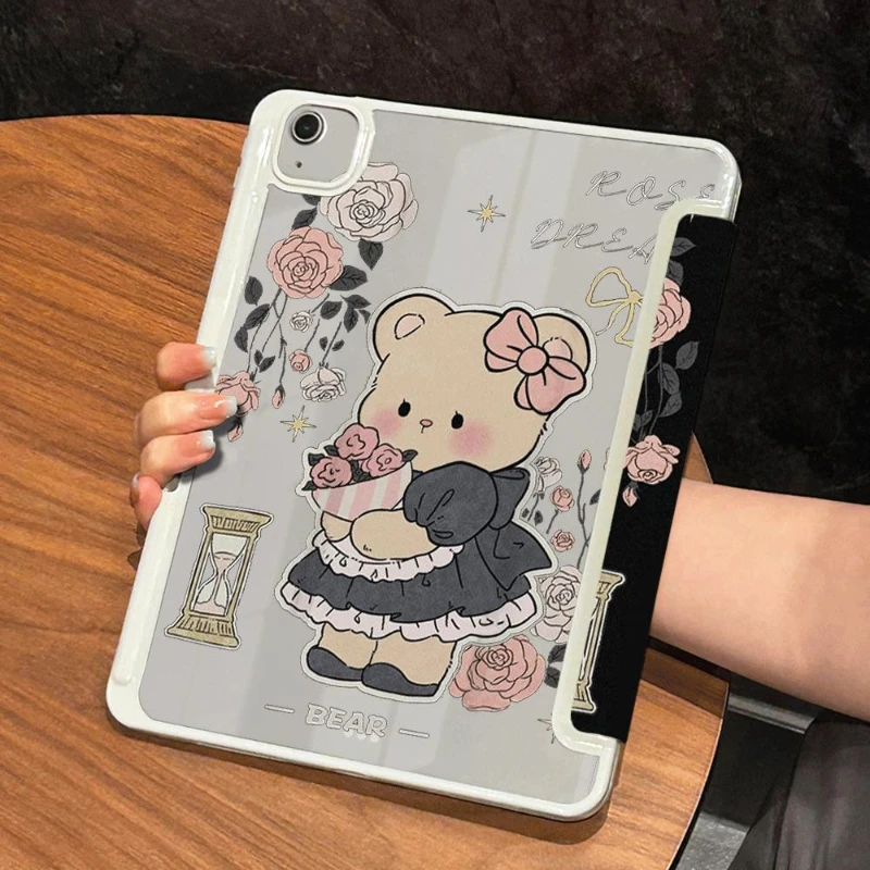 Case Funda Accessories for IPad Air 6 Case IPad 10th Gen Air 5th 4th 10.9 Pro11 2nd 3rd 4th IPad 10.2 7th 9th 8th Cute Maid Bear