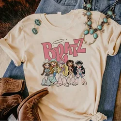 Bratz Top Women Anime Y2K T-shirts Female Manga Clothes Summer Short Sleeved Tops Tees