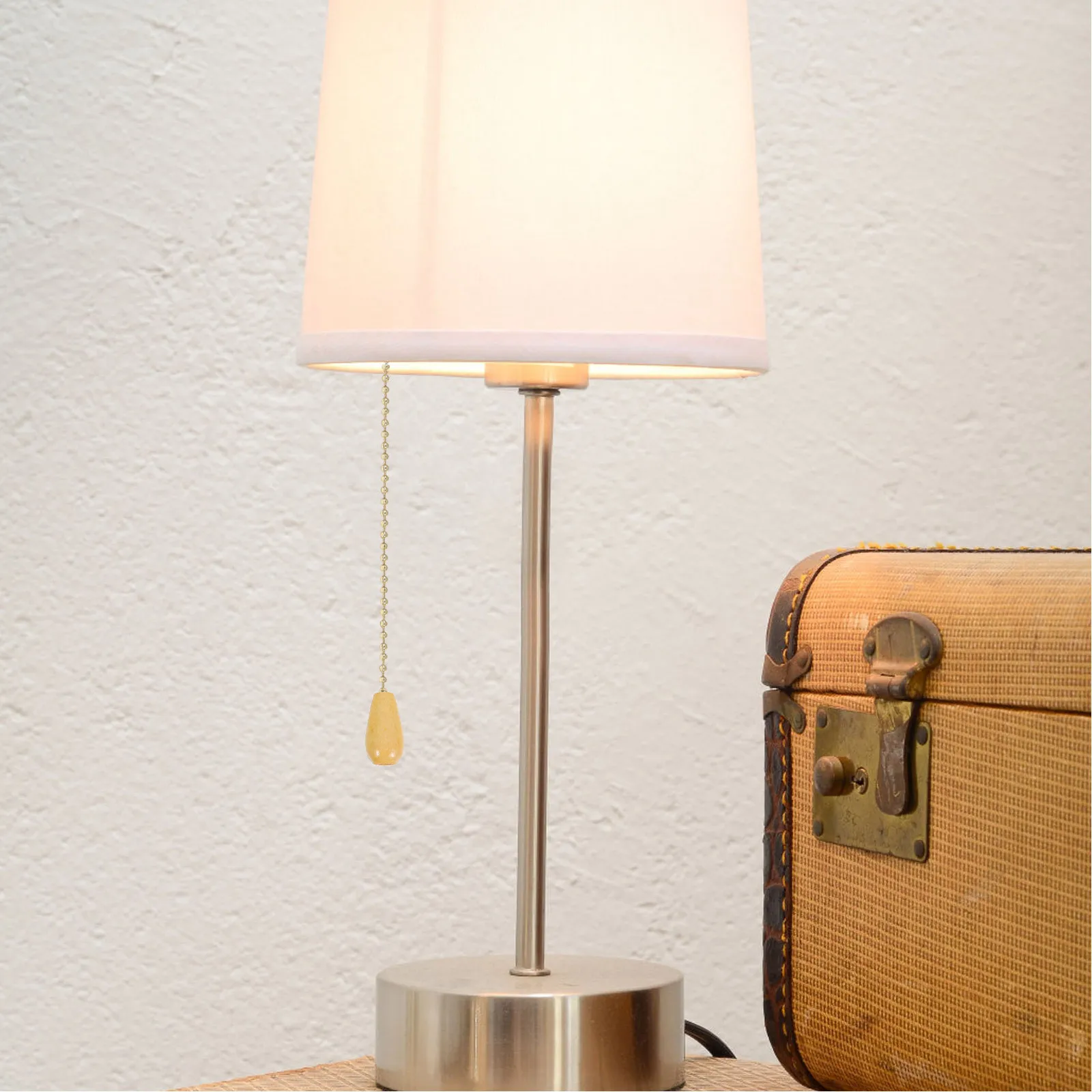 Wooden Light Pull Chain Pendant Solid Wood Pull Cord Handle Functional Beaded Chain for Bathroom Bedroom Living Room Decorative