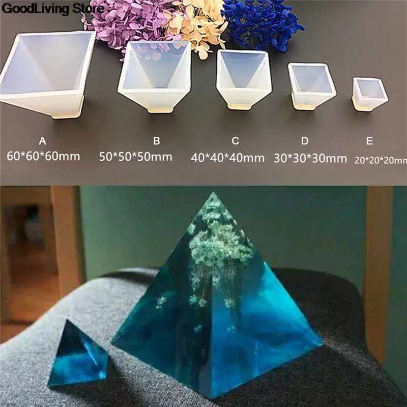 1PC 20/30/40/50/60mm New Making Cube Resin Casting Mould DIY Silicone Pendant Mold Jewelry Craft Tool
