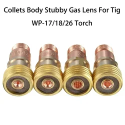 TIG 17GL cuerpo de pinza rechoncho lente de Gas conector Lenz con malla para PTA DB SR WP-17/18/26 accesorios de soldadura de antorcha