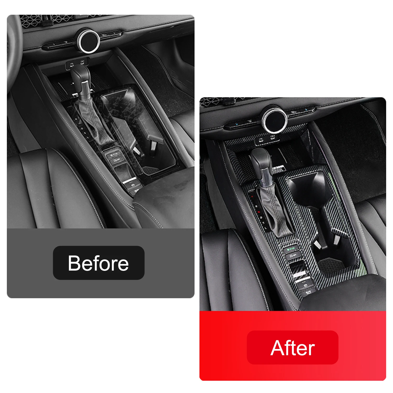 Only Fit LHD! Car Accessories For Honda Accord 11th Gen 2023 2024 ABS Carbon Fiber Style Gear Shift Panel Trim 1pcs image 6