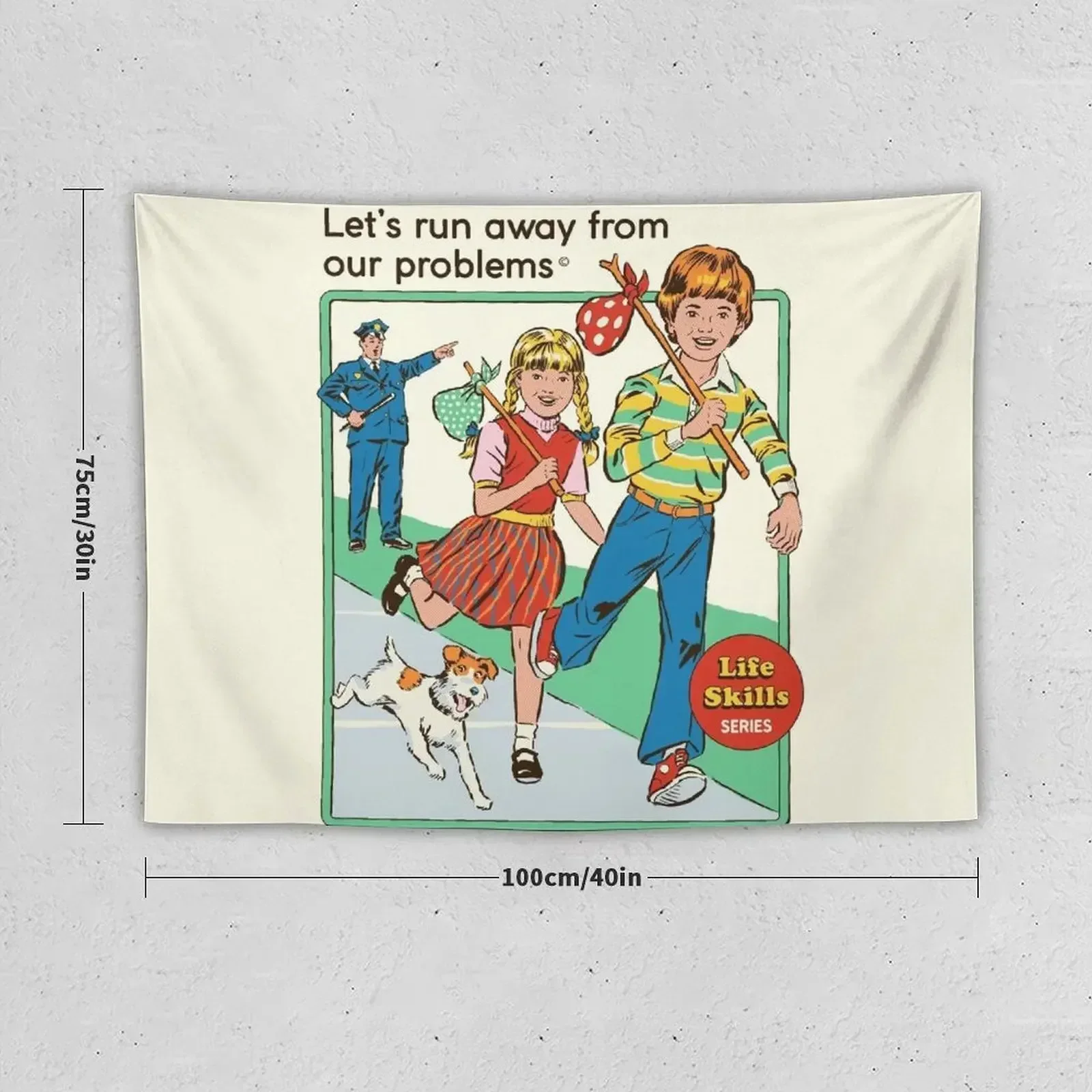 Let's Run Away Tapestry Hanging Wall Decor Home Room Decorator Tapestry