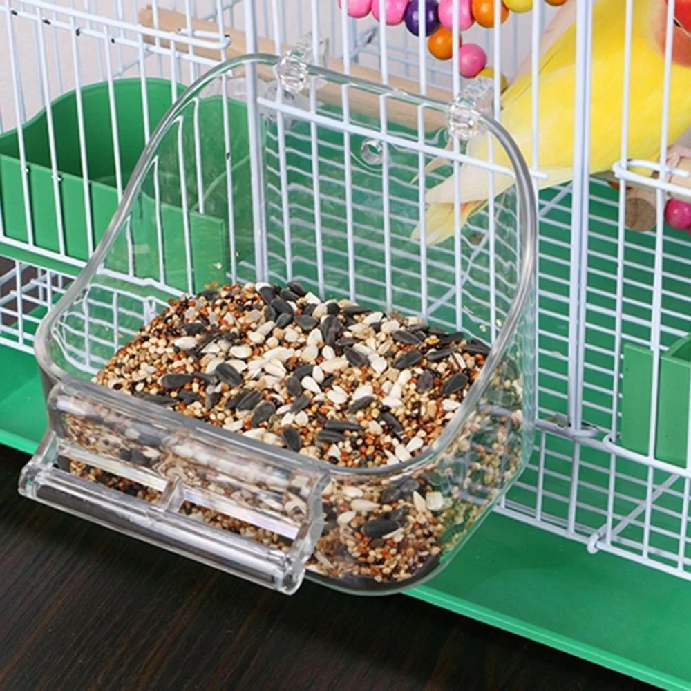 Multifunctional Hanging Bird Bath Cage Plastic Bathing Box Parrot Bathtub Pet Shower Bird Bowl High Quality Pet Products