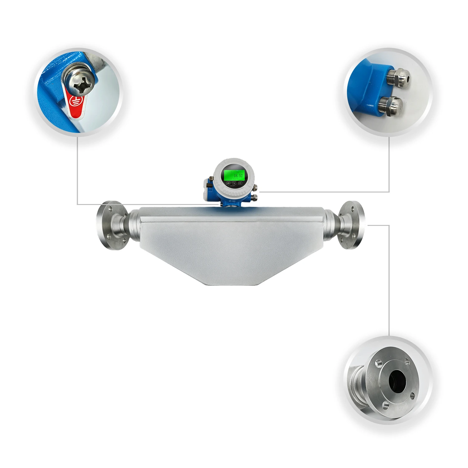 High-Accuracy Digital Coriolis Mass Flowmeter For Water/Air/Gas And Fluid Customized OEM Comprehensive Process Control