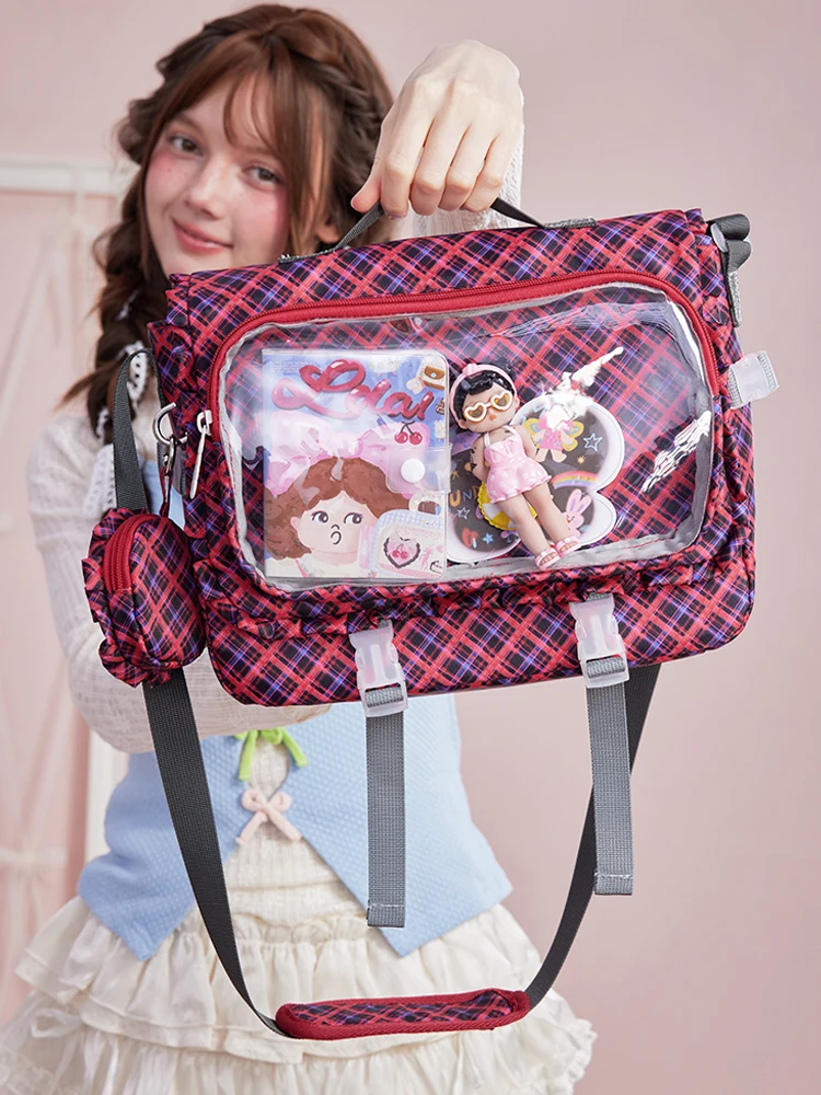  Design Large Capacity Transparent Tote Bag Original College Style Single Shoulder Pain Bag Second Crossbody Doll Bag