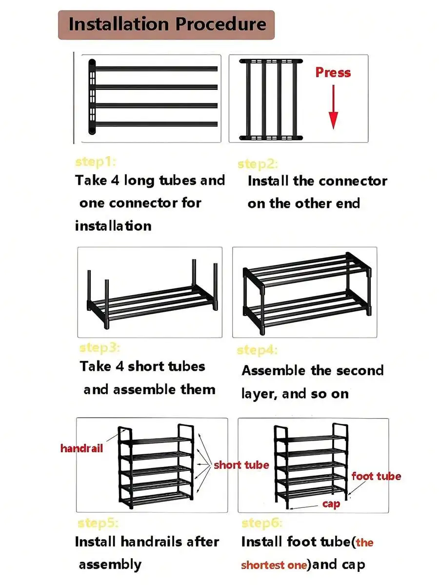 8-Layer Simple Shoe Rack Household Shoe Cabinet Multi-Functional Storage Rack[US-Based Shipping],1pc Multilayer Simple Shoe