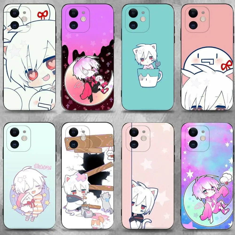 

Anime mafumafu Phone Case For iPhone 16,15,14,13,12,11 Plus,Pro Max,XS,X,XR,SE,Mini,8,7,Soft Silicone Black Cover
