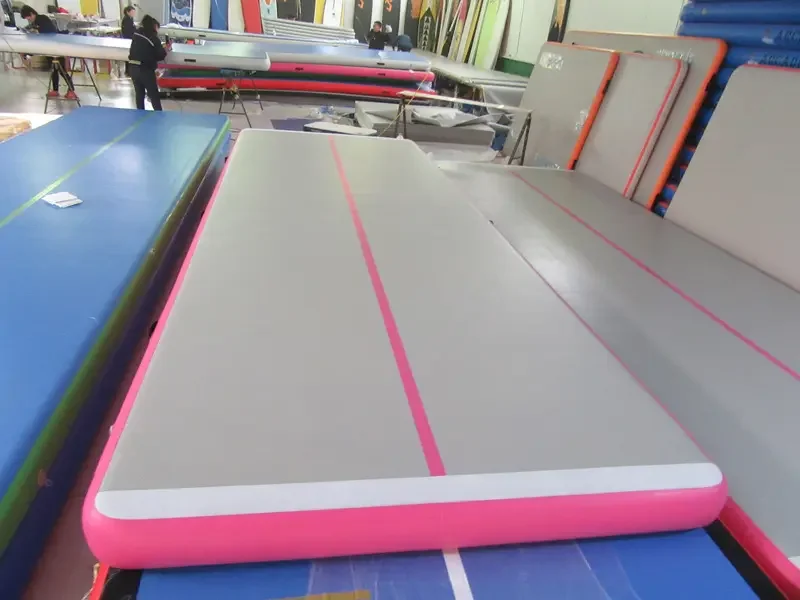 Pista de aire inflable para gimnasia, 5x2x0,2 m, estera de gimnasia de aire inflable, pista de caída con bomba de aire eléctrica