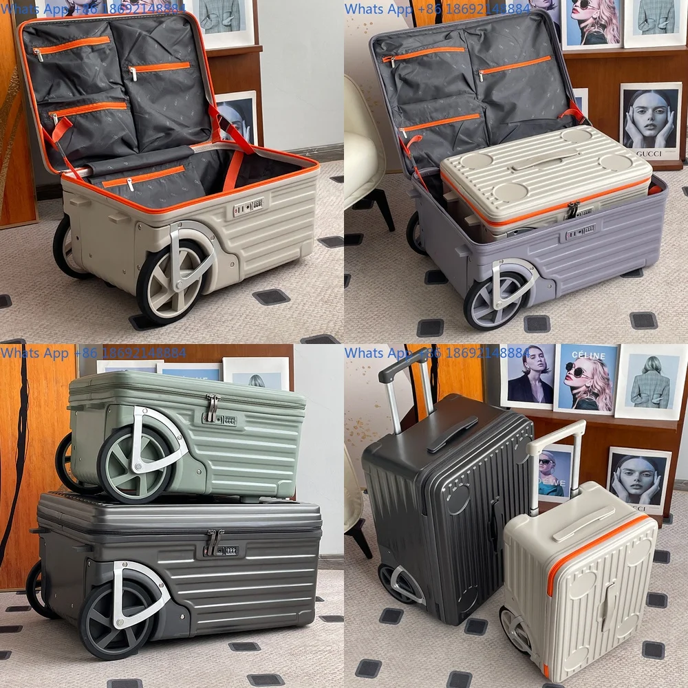 

2025 New 24 Inch Side Opening Suitcase with Large Wheels 20 Inch Carry On Luggage for Men and Women