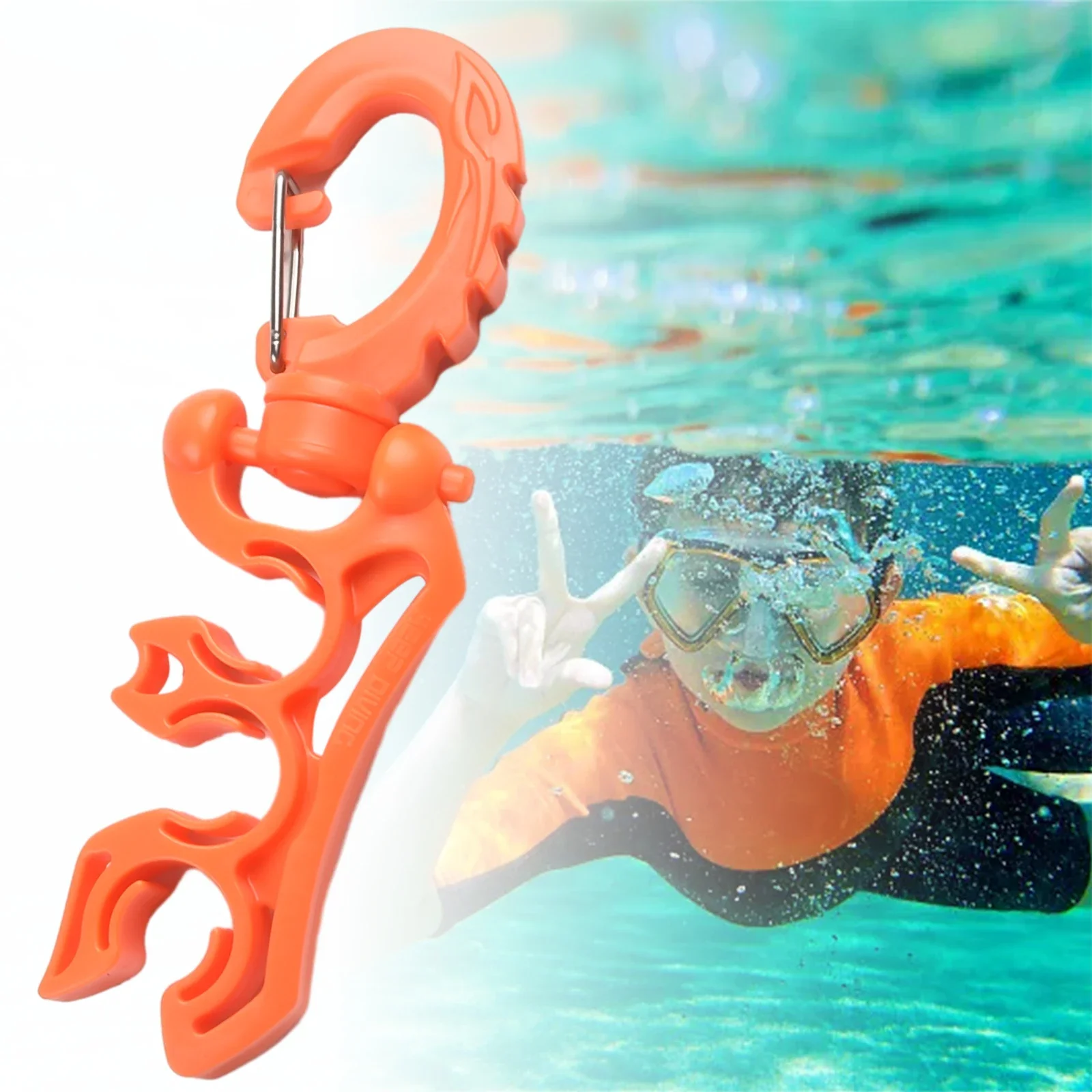 

Scuba Diving Clip Secures Your Diving Gear Dual BCD Hose Holder Diving Second Stage Quick Release Buckle Pool Accessories