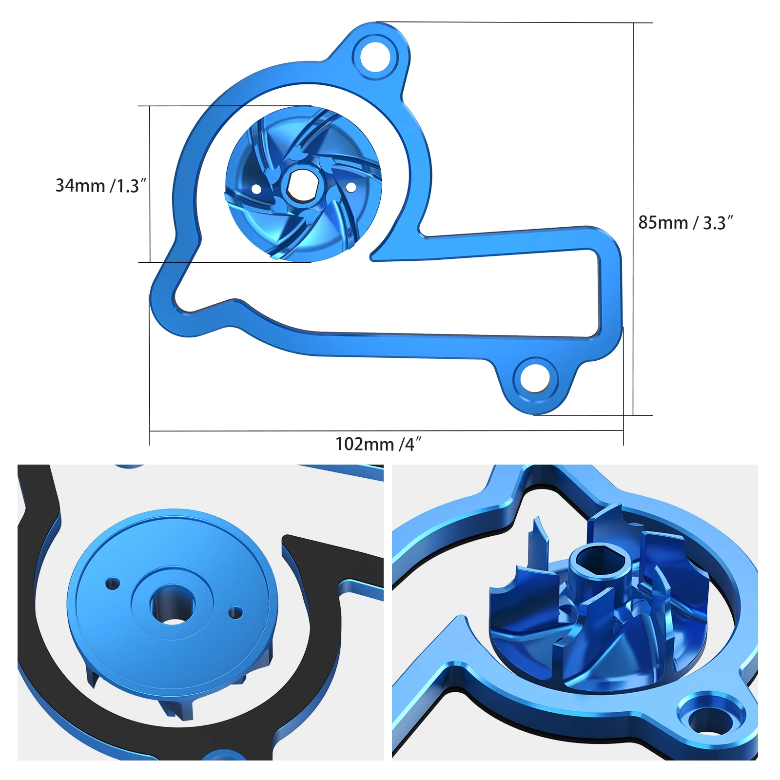 For 2023 2024 Husqvarna FE350 FX350 FC350 FC250 Oversized Water Pump Cooler Impeller Spacer For KTM EXC-F 350 GasGas EC350F 2024