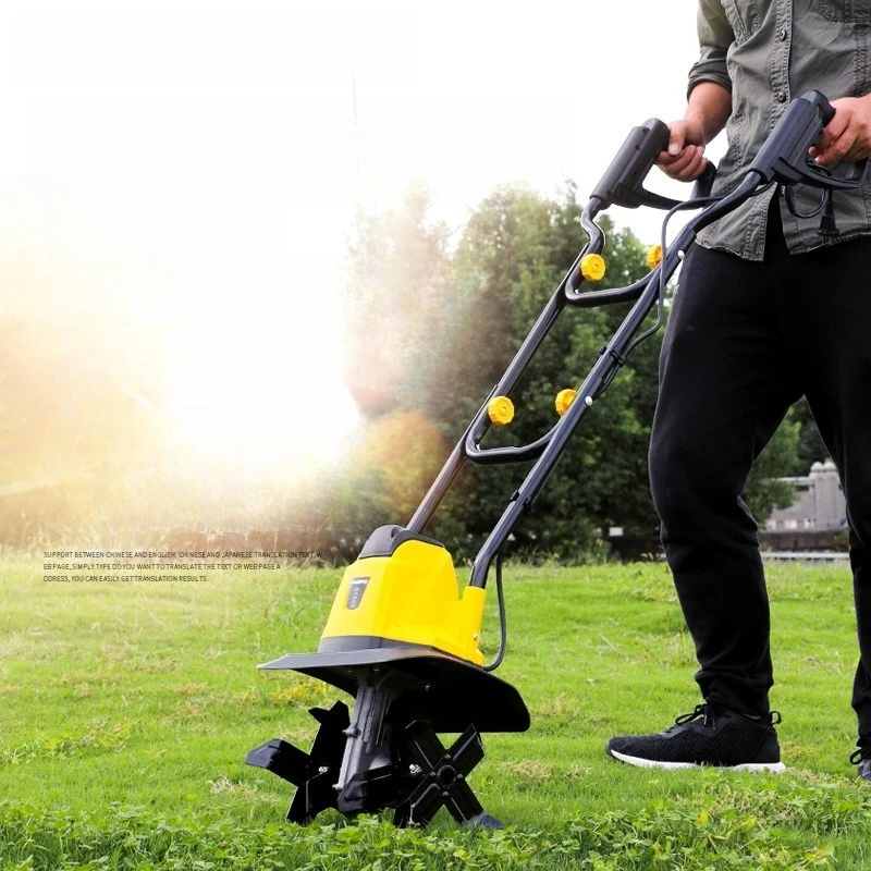

Electric scarifier micro cultivator Ground turning small household agricultural plougher Hoe land planing rotary tillage