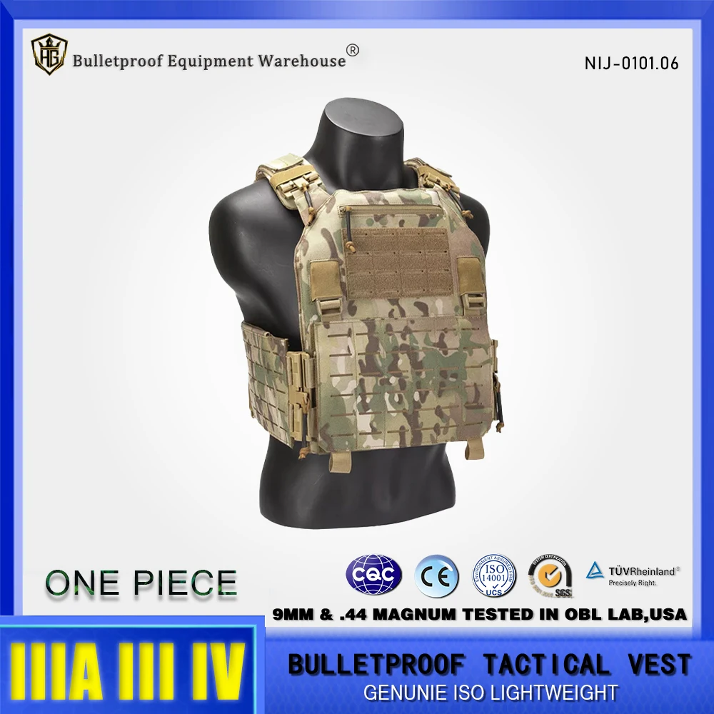 

900D Encrypted Oxford Cloth Quick Release MOLLE Cut Single Soldier Hunting Plate Carrier CS Airsoft Adjustable Tactical Vest