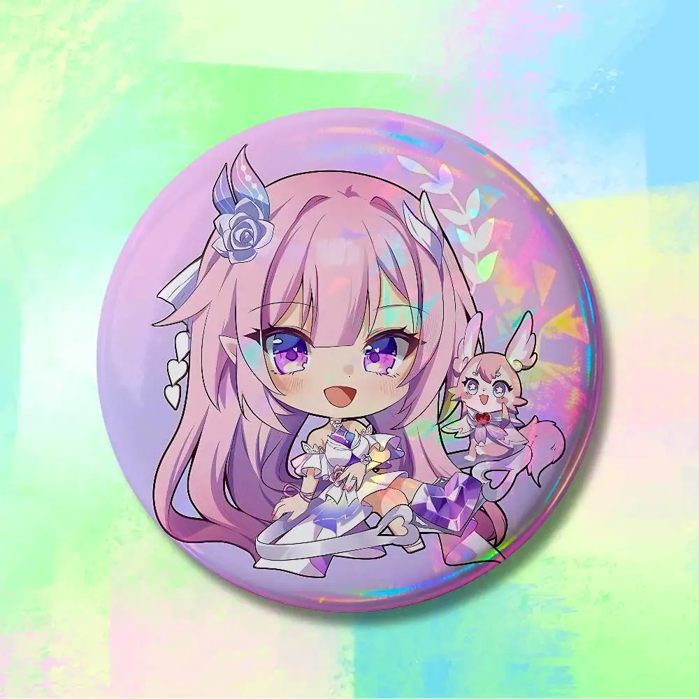 H-Honkai Star Rail Cyrene Game Enamel Pin Tinplate Round Brooch Cosplay Nijigen Otaku Culture Badges 58mm 44mm 32mm 75mm 25mm