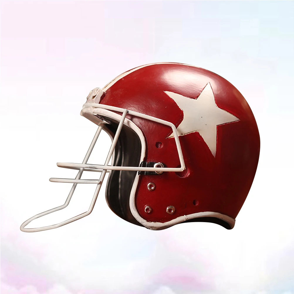 

1Pcs Vintage Football Desktop Resin Ornament Light Luxury Style Creative Gift Home Decoration Red Desktop Ornament