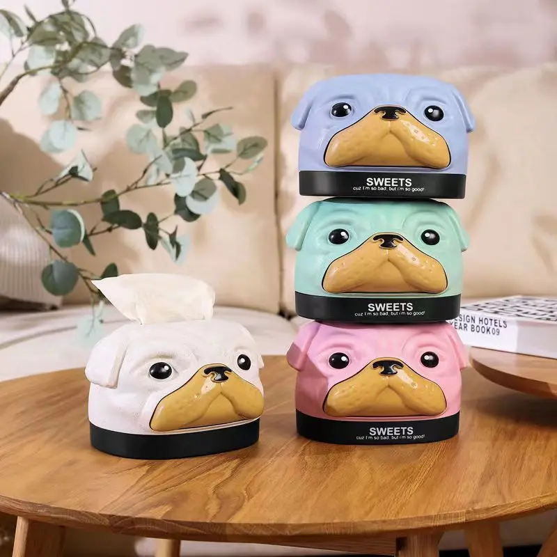 Creative cartoon tissue box roll paper napkin storage box home desktop living room dining room coffee table car drawer.