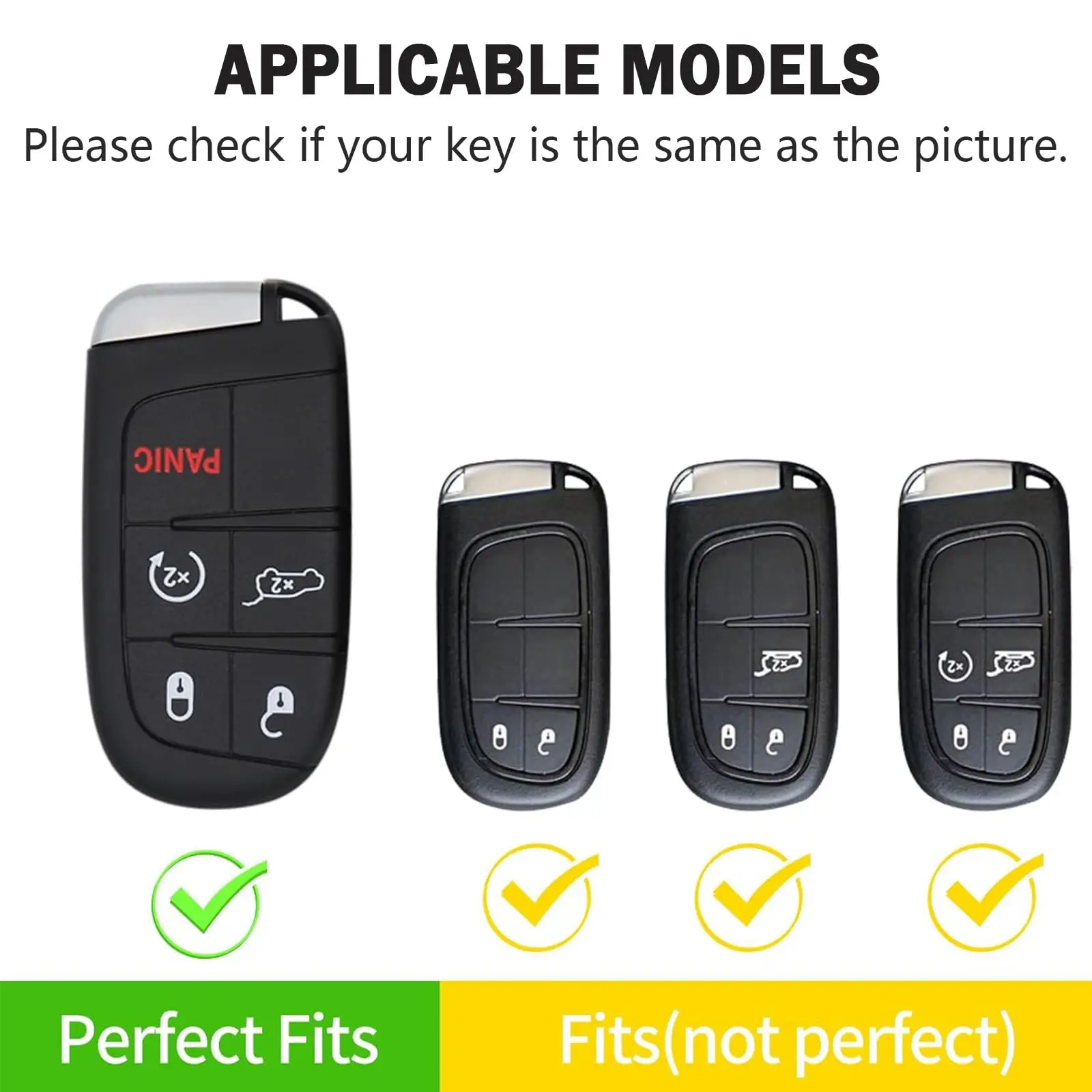 5 Buttons Smart Key Case Cover For Jeep Grand Cherokee Renegade Dodge RAM Durango Challenger Chrysler 200 300 Journey Dart Fiat