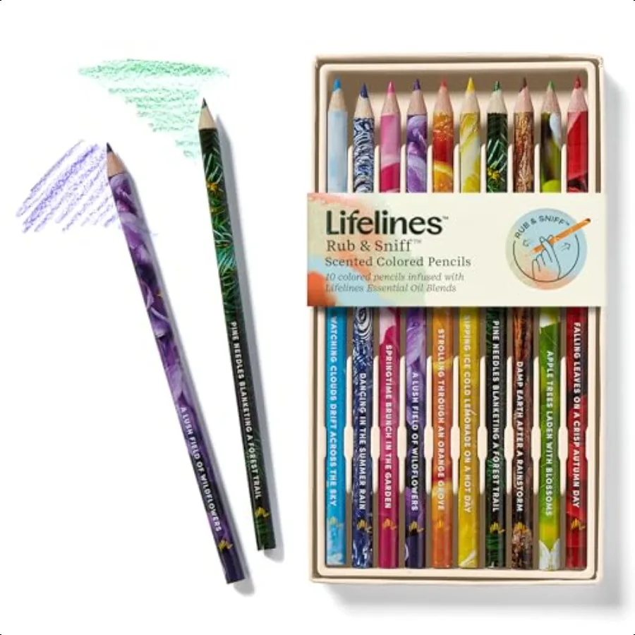 

Scented Colored Pencils 10Pack Classic Palette Rub Sniff Color Pencil Set Infused with ential Oil Blends for Arts Crafts Colori