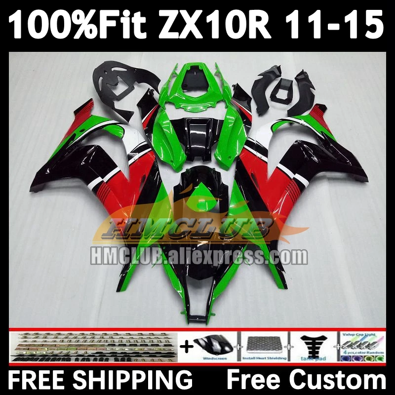 Injection Body For KAWASAKI NINJA ZX 10R 1000 2011 2012 2013 2014 2015 170No.25 ZX-10R ZX10R 11 green red 12 13 14 15 Fairing