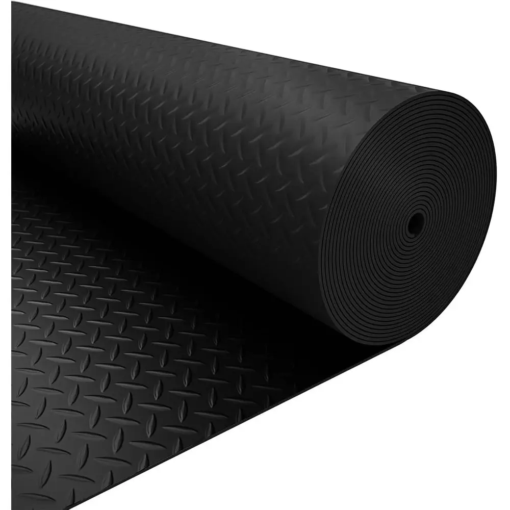 حصيرة أرضية جراج 8 × 25 قدمًا، لوحة ماسية سميكة من مادة PVC، لفة أرضية للسيارة تحت السيارة، سجاد مواقف السيارات في المرآب لـ Com