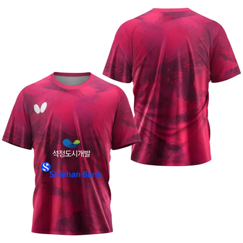 Table Tennis T-shirts Badminton Clothing Men Women Short Sleeve Badminton Shirt Competition Training Clothing Quick Dry TShirts