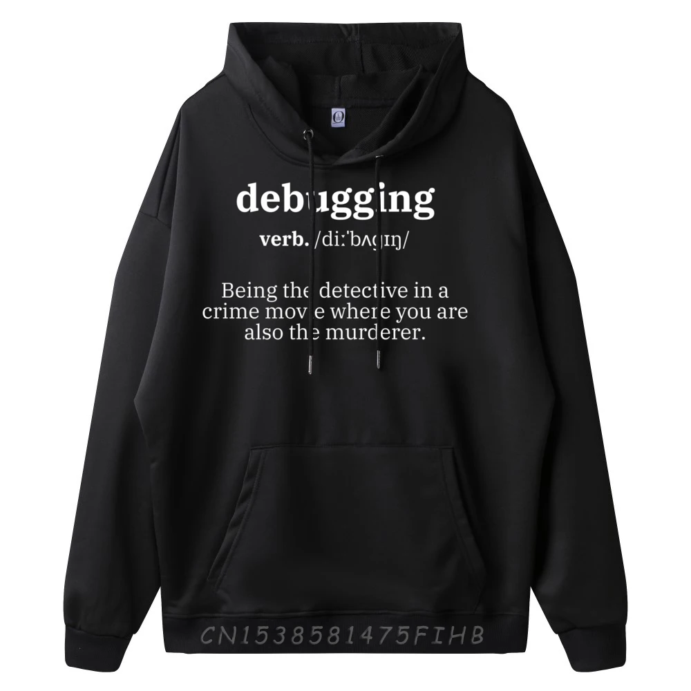 Debugging Definition Computer Science Programmer Coding Red And Black Graphic Hoodies Men Clothes England Style