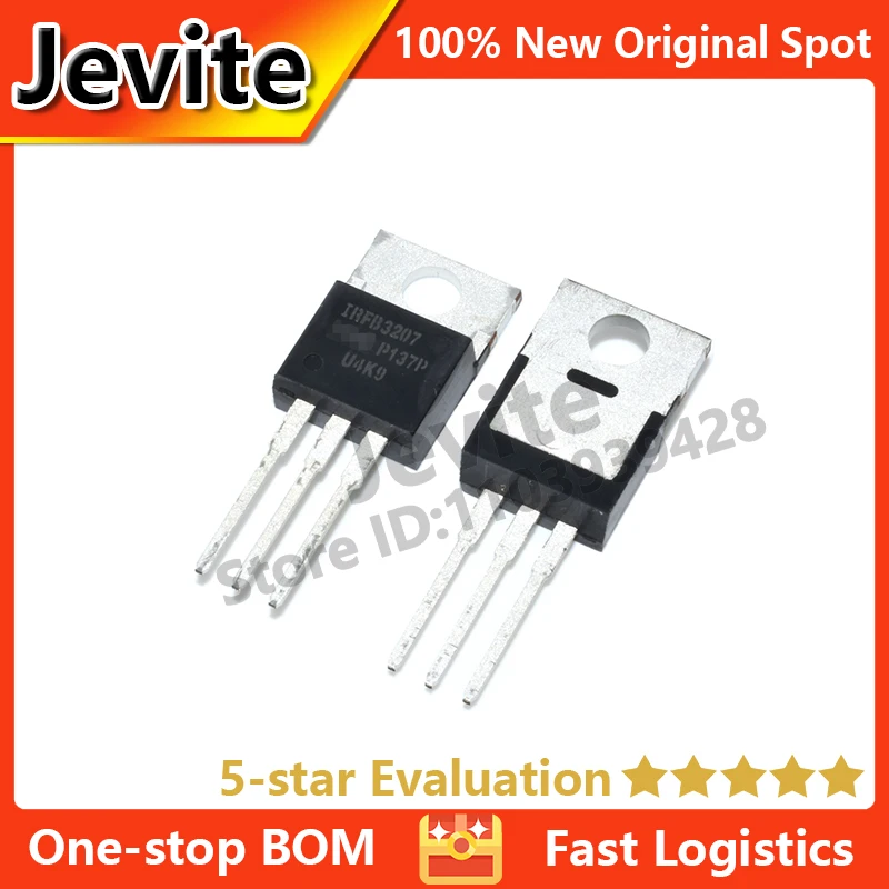 

Jevite 100% New Original electronics Controller IRFB3207 IRFB3207PBF 75V 170A TO-220 MOSFET Transistor