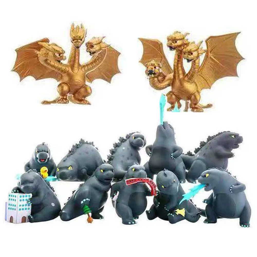 

Q-version Godzilla Action Toy Figures King of Monsters A set of 12 Dinosaur Model Children Toy Desktop Decoration Christmas Gift